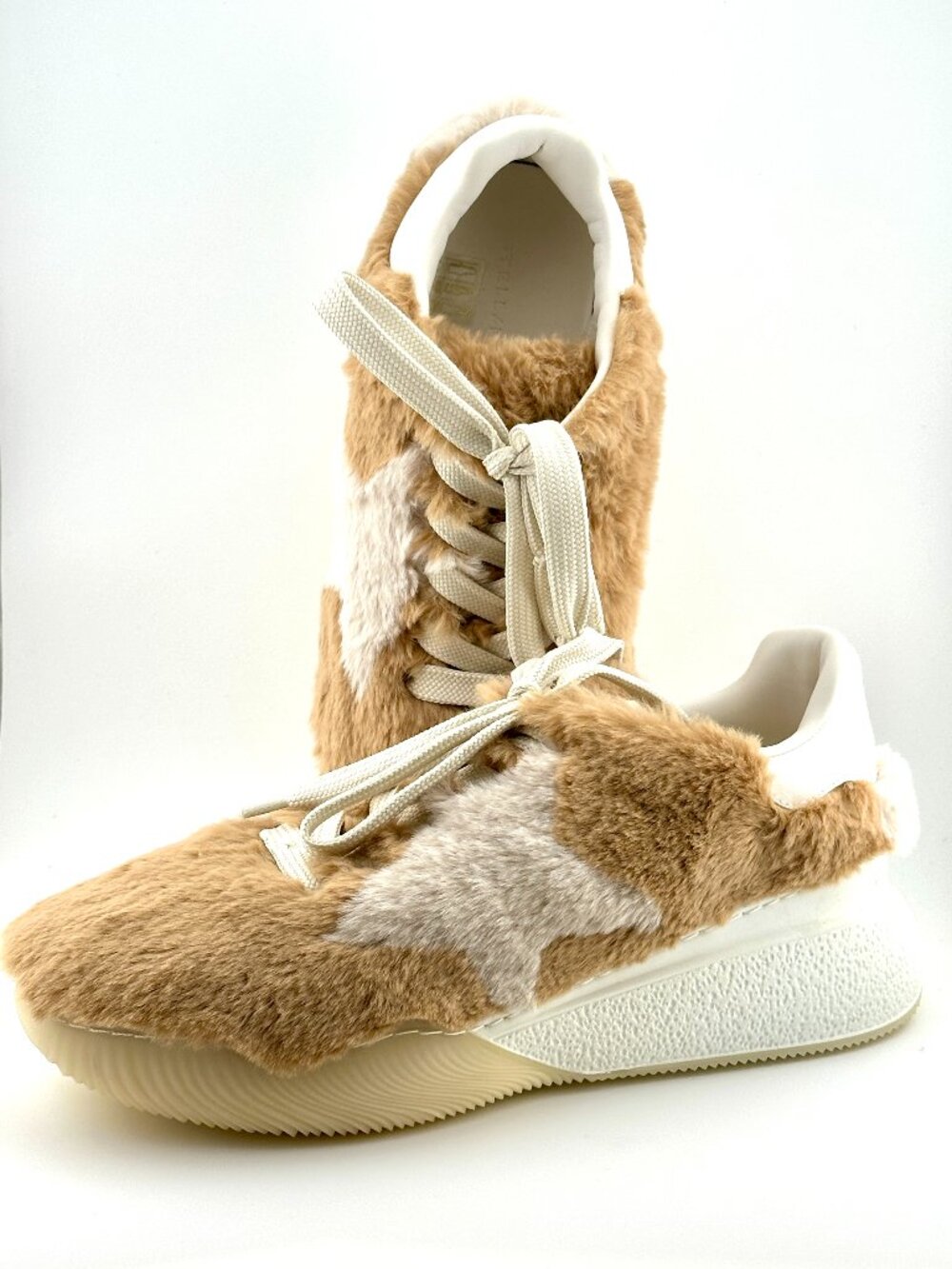 BRAND NEW STELLA MCCARTNEY LOOP FAUX FUR LOW TOPS